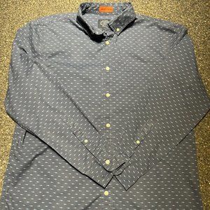 St. Johns Bay Men's Button-front Shirt - Comfort Stretch - Fish Pattern (MS004)